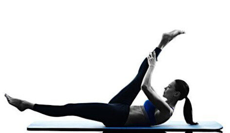 Pilates scissors exercise